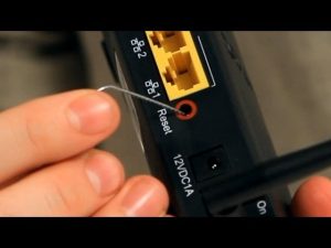 Step-by-step visual guide showing unplugging and restarting router/modem